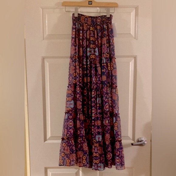 NWT Misa Los Angeles Floral Maxi Skirt Size XS
